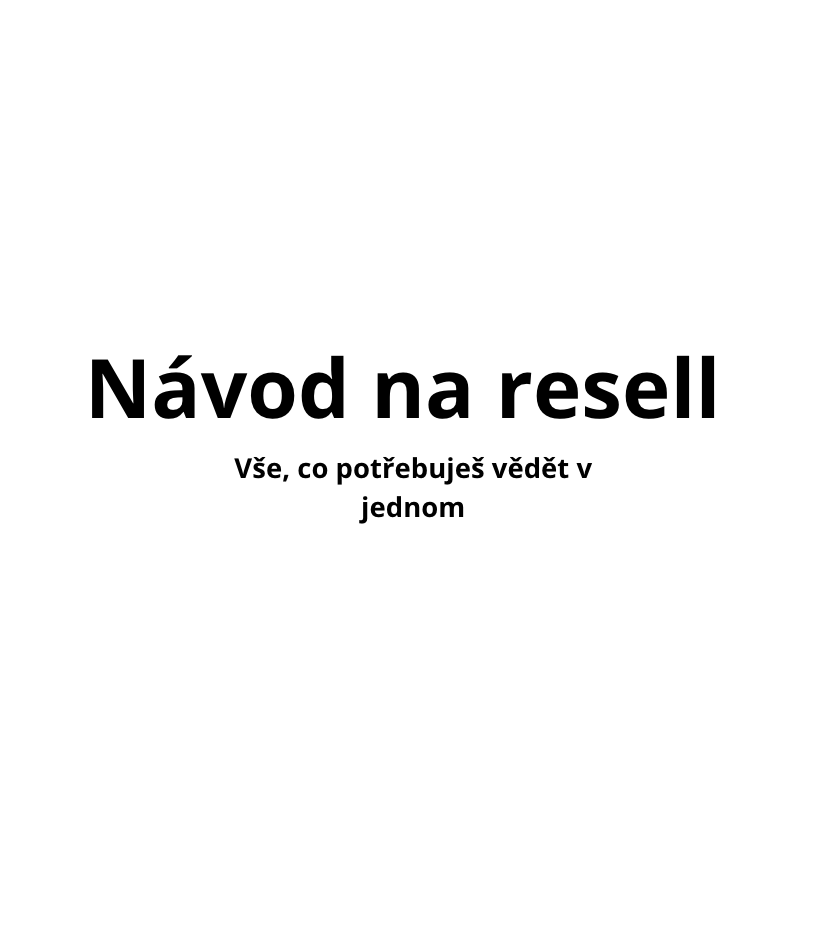 Návod na resell